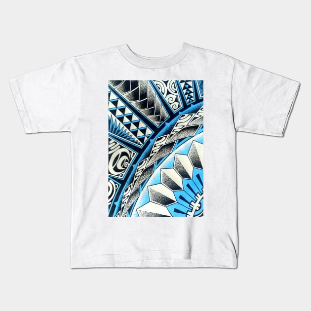 Polynesian tattoo art 7 Kids T-Shirt by Havai'iART&WOOD